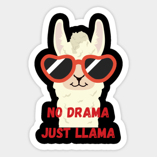 No Drama Just Llama Sticker